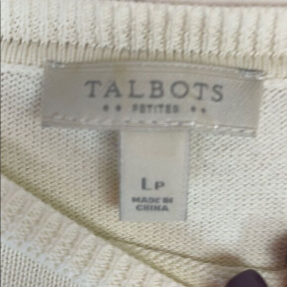 Talbots Sweater with Raised Stripes Petite Large - Picture 5 of 6